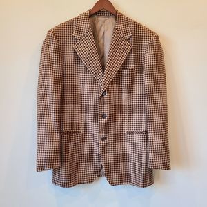 Hugo Boss Brown Houndstooth Blazer